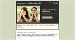Desktop Screenshot of childpsychaustin.com