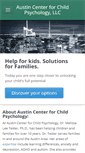 Mobile Screenshot of childpsychaustin.com